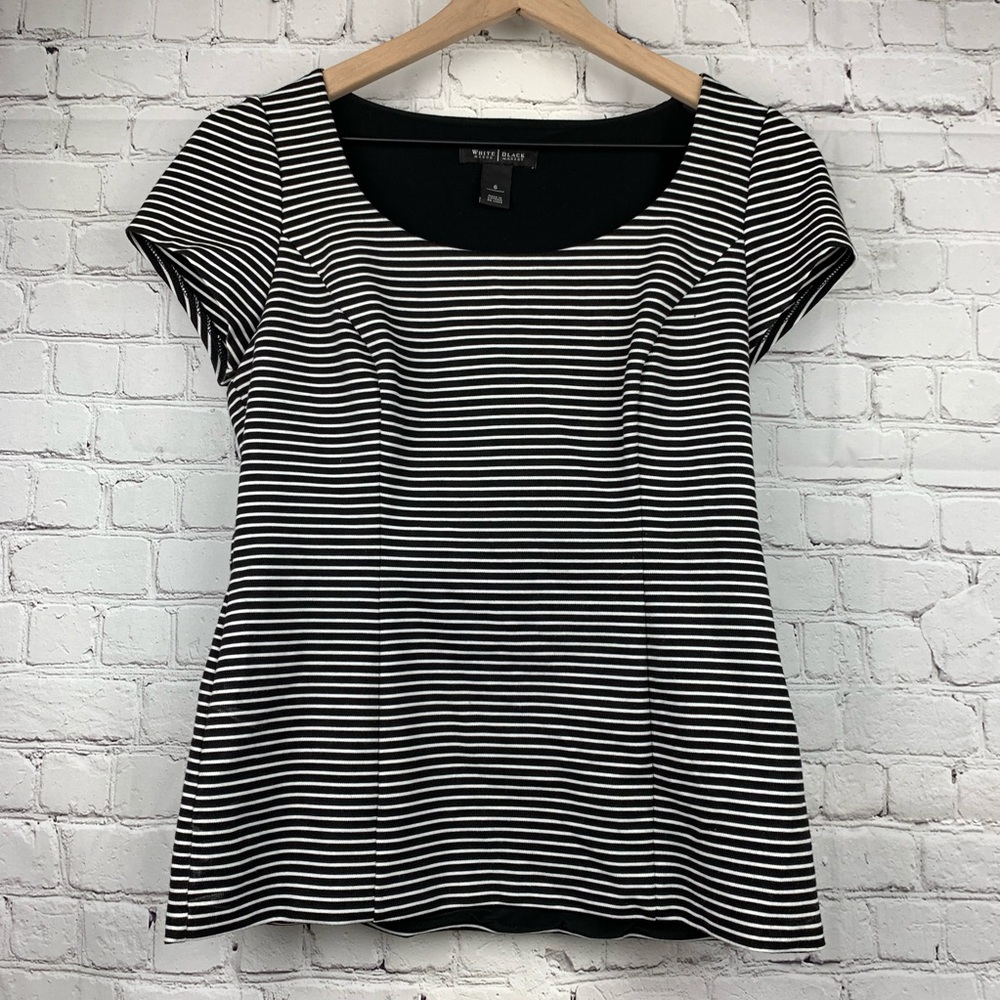 white house black market striped blouse